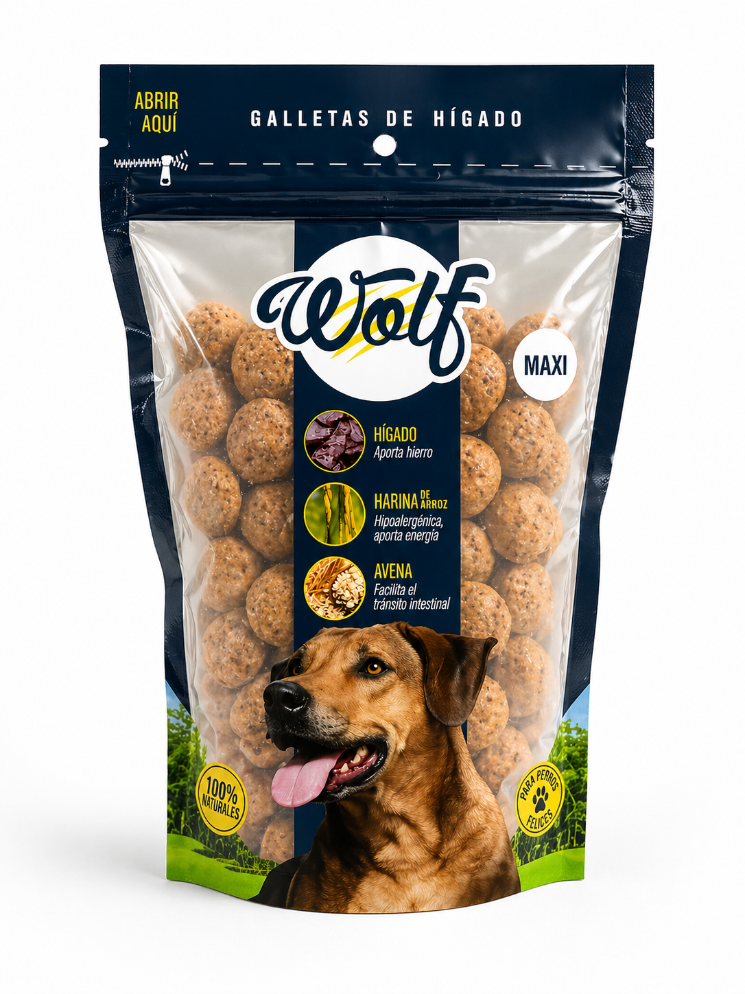 Maxi Galletas de Hígado Wolf 200Gr