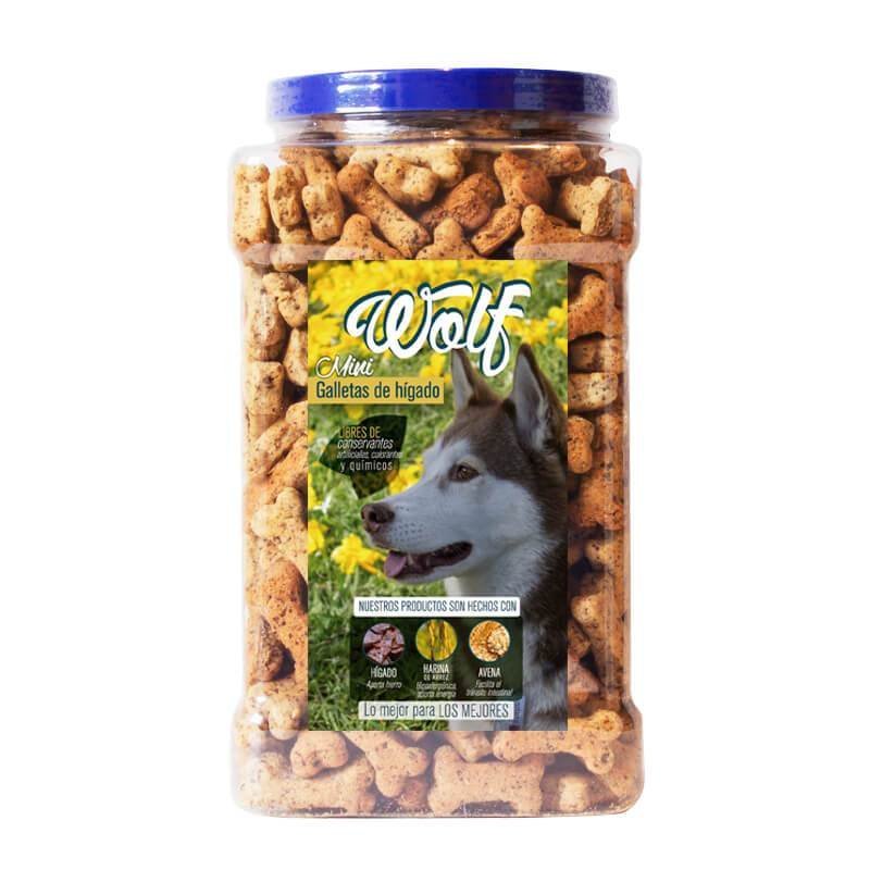 Mini Galletas de Hígado Wolf Bombonera X 1000 Gr