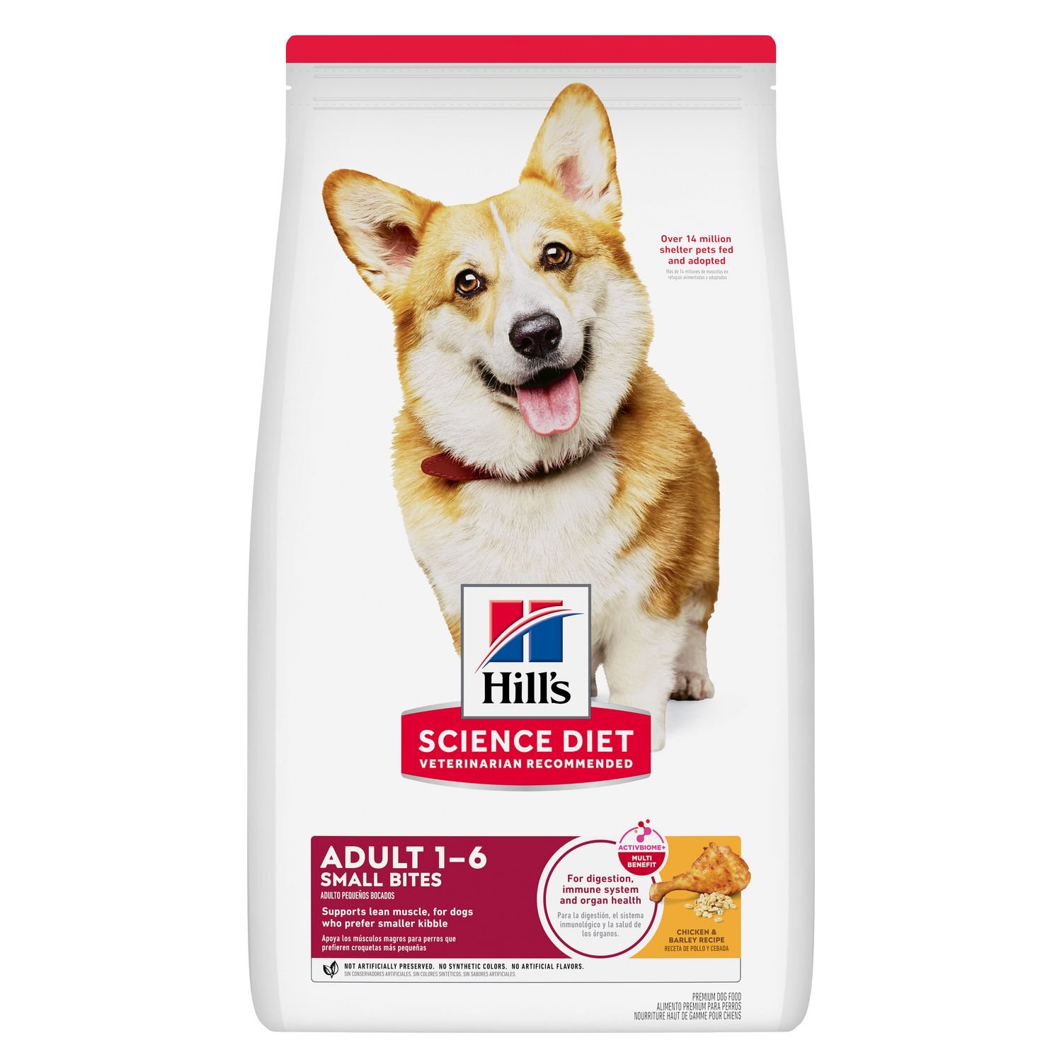 Hills Adult 1-6 Small Bites Chicken & Barley Recipe 15LB