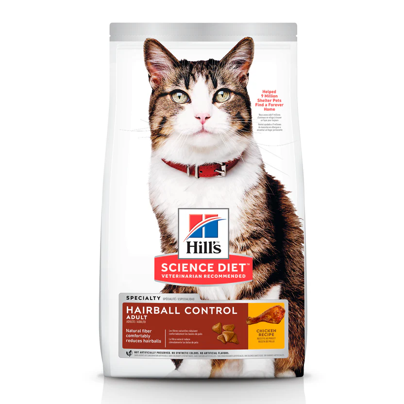 Hills Felino Hairball Control Adult 1-6 Chicken Recipe 15.5LB