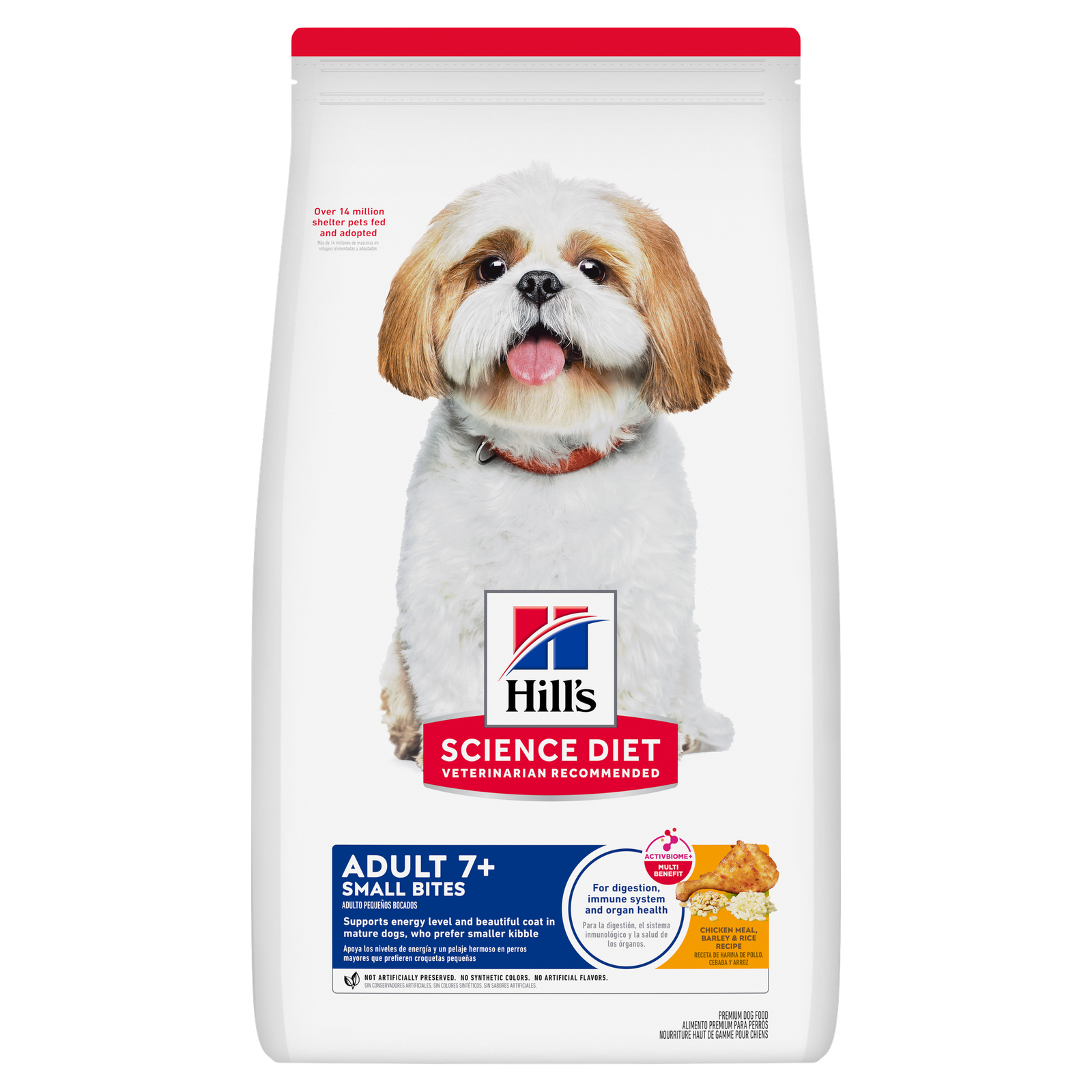Hills Adult +7 Small Bites Chicken Meal Barley & Rice Recipe 15LB